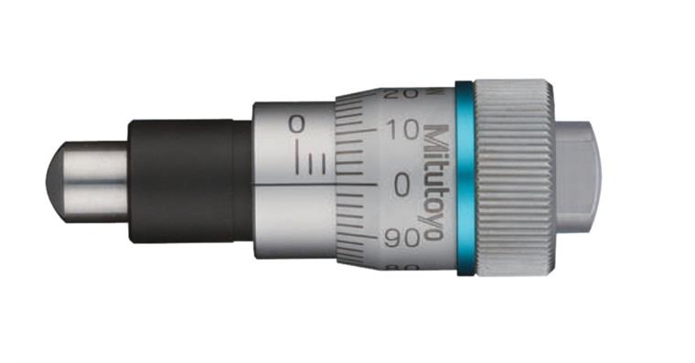 Einbaumessschraube 0-6,5mm mit 0.1mm/U Spindelvorschub sphärisch SR4 Klemmmutter