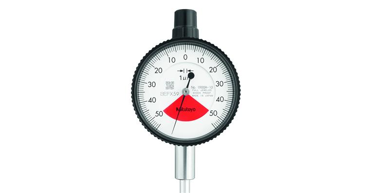 Sicherheitsmessuhr metrisch 0,1 mm, 0,001mm, mit flacher Rückwand, edelst.