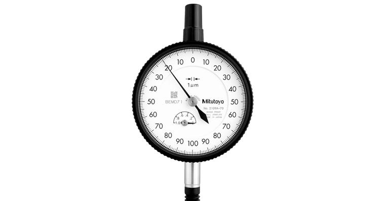 Messuhr metrisch 1 mm, 0,001mm, mit flacher Rückwand, edelsteingelagert IP64