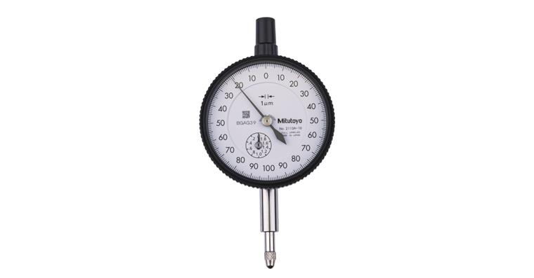 Messuhr metrisch 2 mm, 0,001mm, mit flacher Rückwand edelsteingelagert