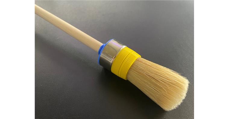 1004662026 Ringpinsel mit gelber Kappe und Faden Chinaborste Größe 6