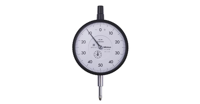 Messuhr metrisch 10 mm, 0,01mm, mit flacher Rückwand 3047AB