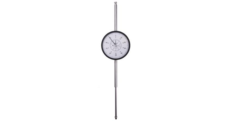 Messuhr metrisch 80 mm, 0,01mm, mit flacher Rückwand, edelsteingelagert, Stoßs.