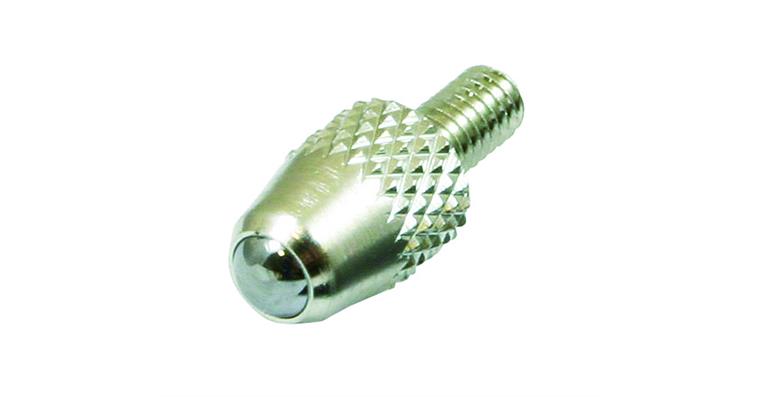 Kugelmesseinsatz für Messuhren, M2,5x0,45, Ø3x7,3mm, Kunststoff