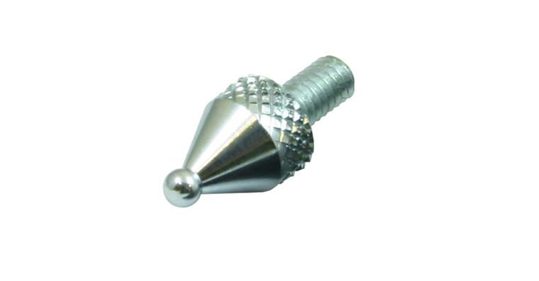 Messeinsatz mit Kugelspitze für Messuhren, M2,5x0,45, Ø1x7,3 mm, Hartmetall