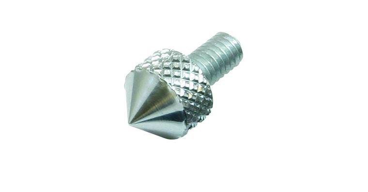 Messeinsatz konisch für Messuhren, M2,5x0,45, 90° x 5 mm, Stahl