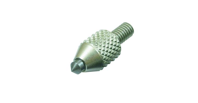 Messeinsatz konisch für Messuhren, M2,5x0,45, 90° x 9 mm, Hartmetall