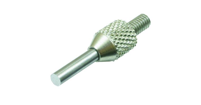 Messeinsatz zylindrisch für Messuhren, M2,5x0,45, Ø1mm x 8mm, Hartmetall