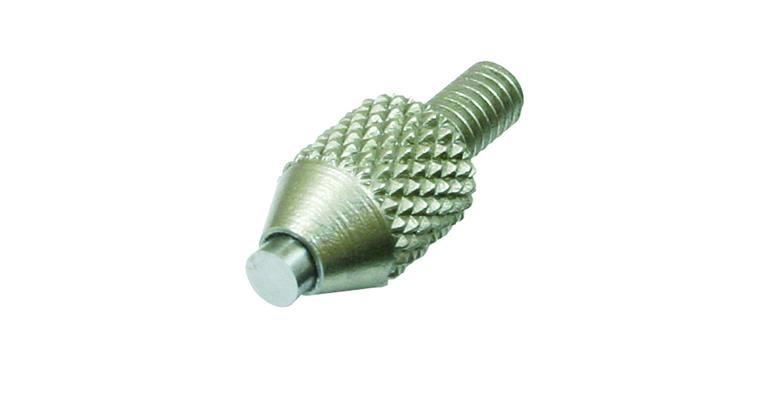 1001361374 Messeinsatz flach für Messuhren, M2,5x0,45, Ø5x8 mm, Hartmetall