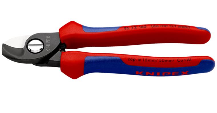 Kabelschere 165 mm mit Zweikomponentengriff
