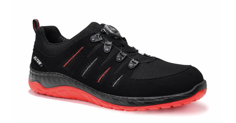 Sicherheits-Halbschuh Maddox BOA® black-red Low ESD S3S Gr.38