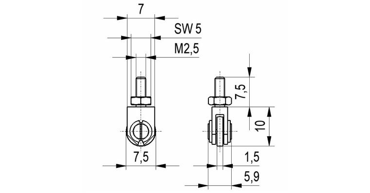 1033114125 LIZZARD Rollenfühler Nr.19b für Messuhren und Feinzeiger A-Gew. M2,5