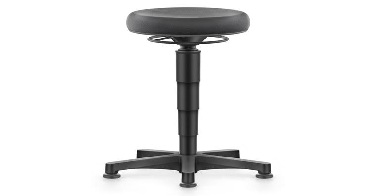 Allround Hocker mit Gleiter Supertec Farbring grau