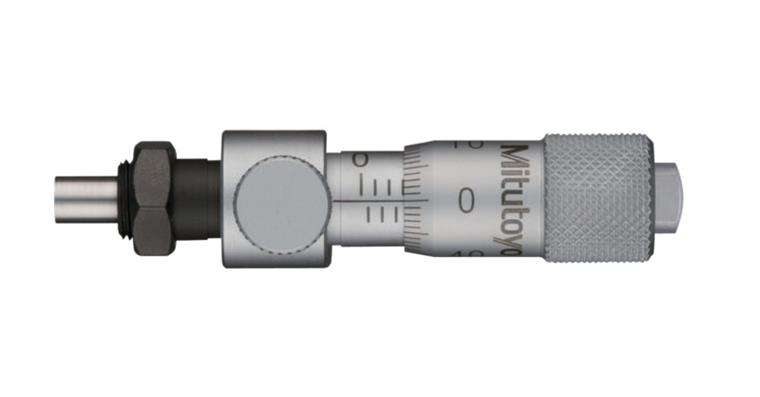 Einbaumessschraube 0-6,5mm mit Feststellung flach mit Klemmmutter