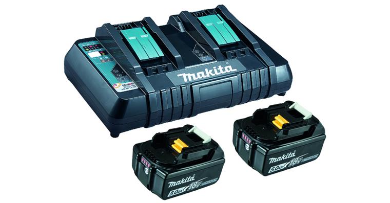 Power Source Kit Li-Ion 2 x 18 Volt/5Ah + Ladegerät DC18RD