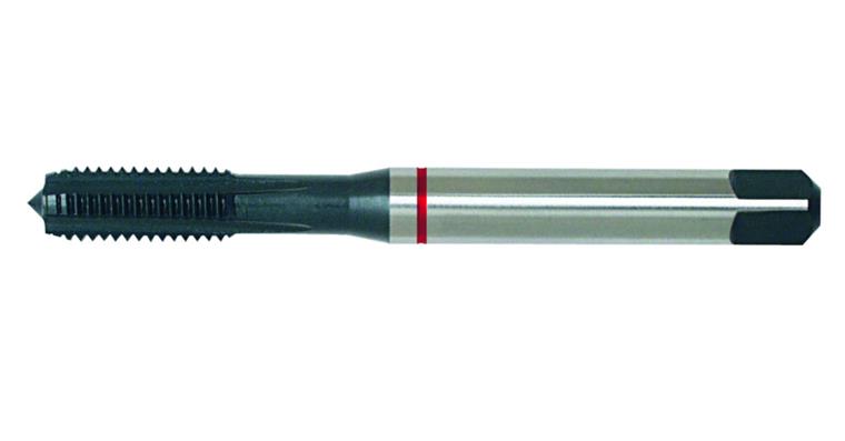 Through hole screw tap M DIN 376 shape C 2xD HSS-E nit. for grey cast iron M12