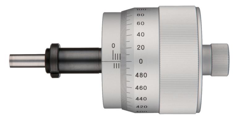 Einbaumessschraube 0-10mm flach mit Klemmmutter und großer Trommel