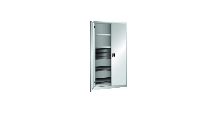 Flügeltürschrank BxTxH 1000x580x1950mm RAL 7035