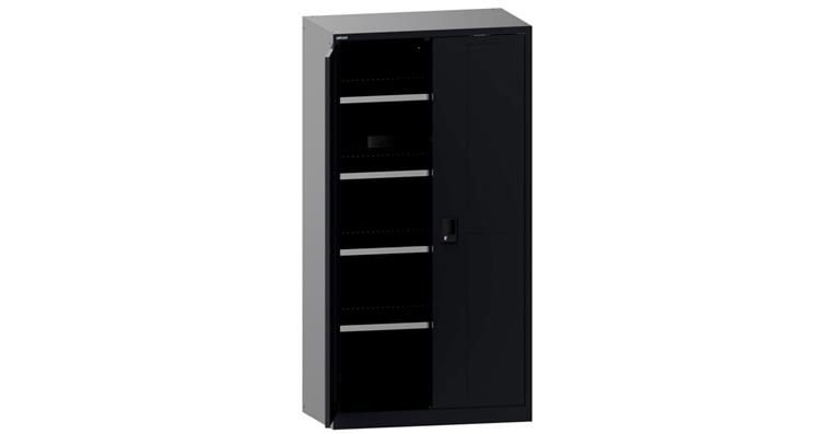 Akku-Ladeschrank mit Sichtfenster-Türen 1000x580x1950mm Typ D 2x5 230V RAL 7016