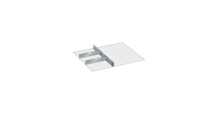 Set Schlitz-Trennbleche  BxT 612x612mm FH 200mm 1 Schlitzwand, 2 Trennbleche