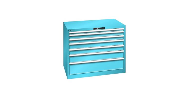 Schubladenschrank 1023x725x850mm 7Schubladen 1x50/2x75/2x100/1x150/1x200 RAL5012