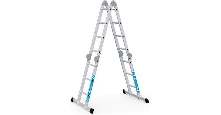 Vielzweckleiter MutliTec M gebördelt 2x3 + 2x4 Sprossen 4-teilig