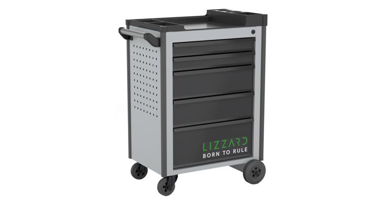 Workshop trolley 5 drawers HxWxD 925 x 645 x 425 mm, RAL7035/7016
