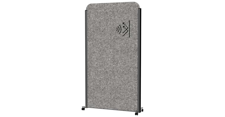 Stellwandsystem MAULcocoon Akustik 100x180 cm dunkelgrau/anthrazit mobil