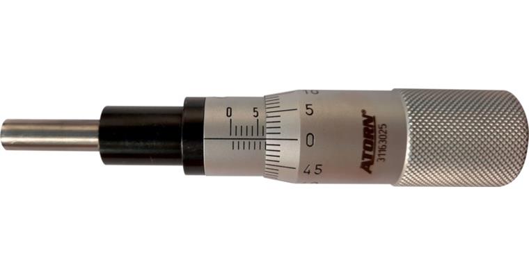 ATORN Einbaumessschraube Messbereich 0-15 mm R=4