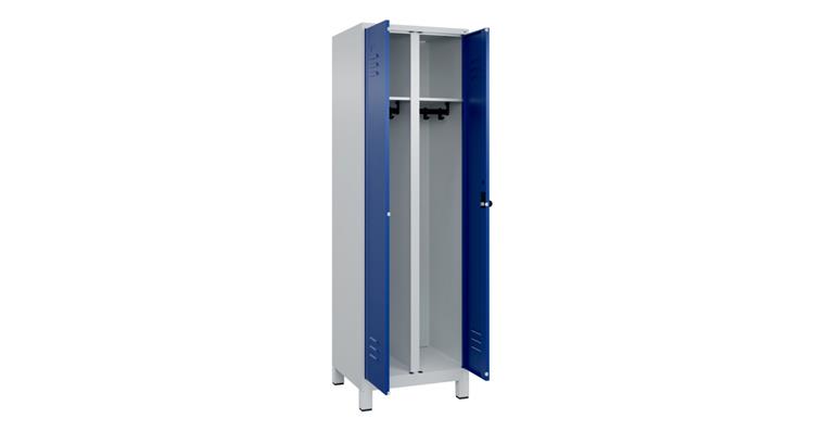 1085204103 Schwarz-Weiß-Spind Classic PLUS, Füße, für 1 Person 1950x600x500mm RAL 7035/5010