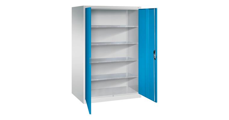 1085120508 Hinged door cabinet 1950x1200x800 mm 4 shelves RAL 7035/5012