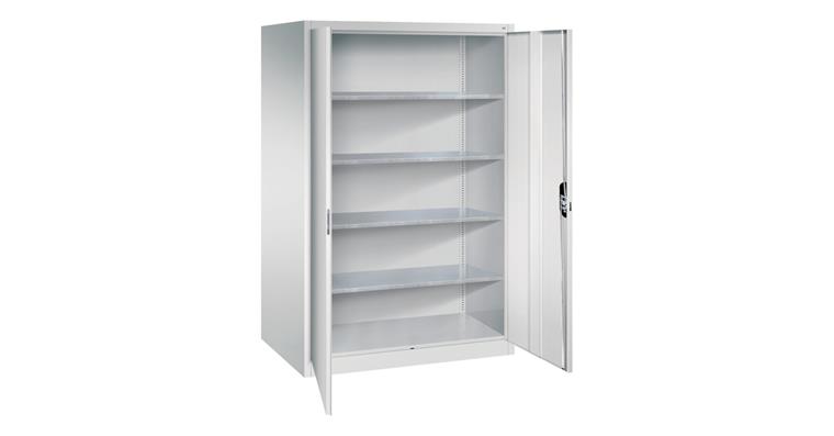 Flügeltürschrank 1950X1200X800 mm 4 Einlegeböden RAL 7035/7035