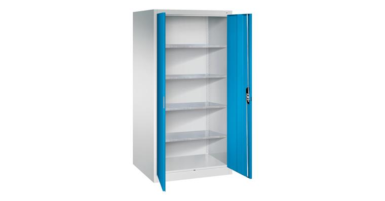 Flügeltürschrank 1950X930X800 mm 4 Einlegeböden RAL 7035/5012