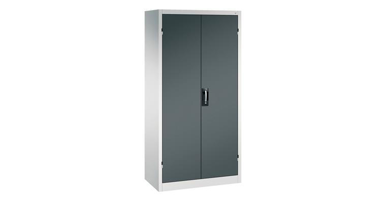 Akku-Ladeschrank Acurado, 15 Steckdosen, H1950xB930xT500mm RAL 7035/7016
