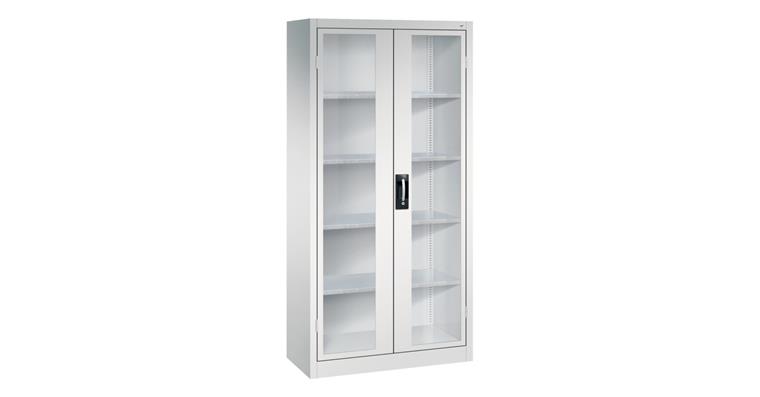 Flügeltür-Werkzeugschrank Acurado, Sichtfenstertüren, 1950x930x400mm 7035/7035