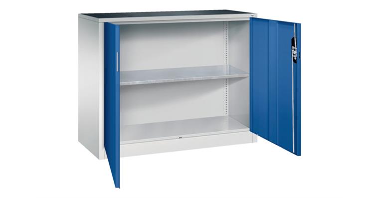 Hinged door cabinet 1000x1200x500 mm 1 shelf RAL 7035/5010