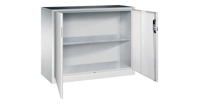 Hinged door tool cabinet HxWxD 1000x1200x500 mm 1 shelf RAL 7035