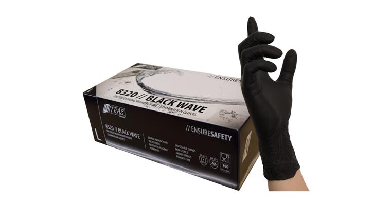 1002670073 Nitril-Einmalhandschuh Black Wave 8320 Box = 100 Stück Gr.M