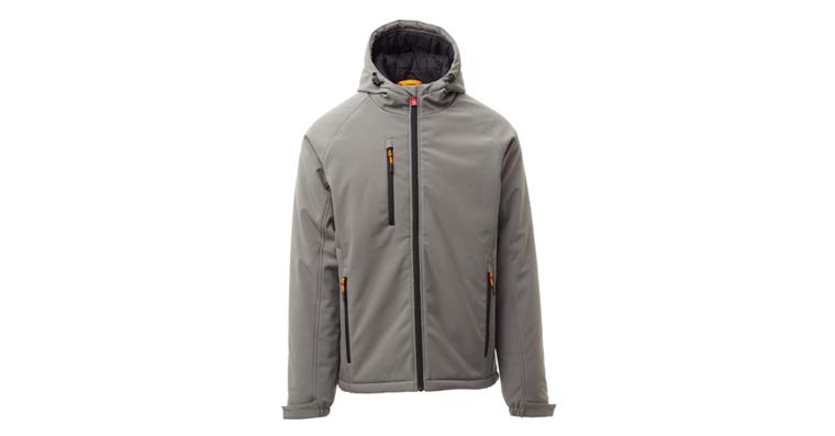Winter-Softshell-Jacke Gale Pad hellgrau Gr.4XL