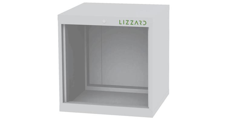 Lizzard Schrankgehäuse leer, B600xT575xH620mm RAL 7035