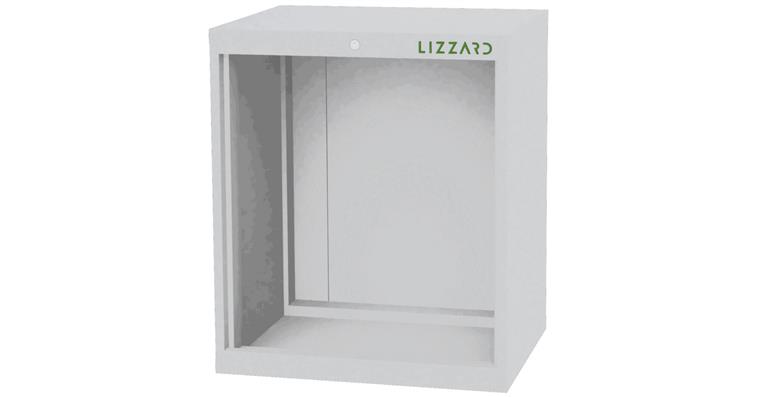 Lizzard Schrankgehäuse leer, B700xT575xH820mm RAL 7035