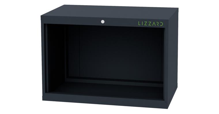 1084432101 Lizzard Schrankgehäuse leer, B900xT575xH620mm RAL 7016