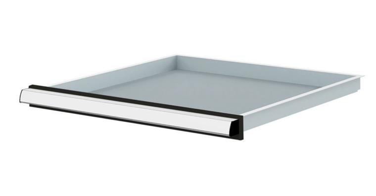 1084433101 Lizzard Schublade Vollauszug 30kg Tragkraft, B500x450mm, Front 50mm, RAL 7016