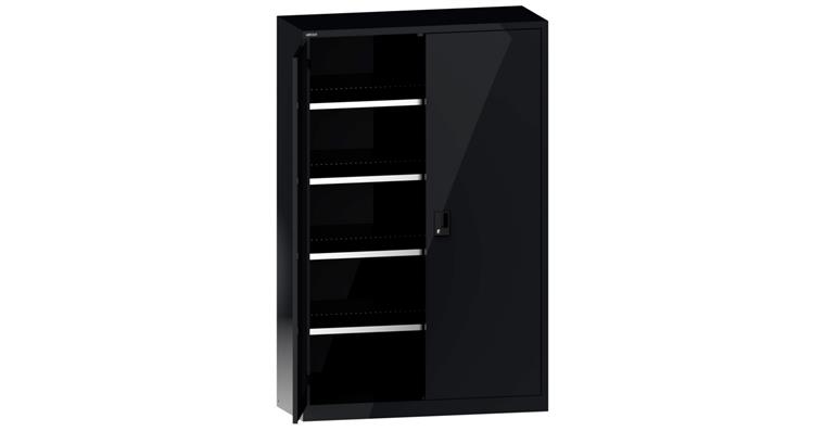 1085133206 Flügeltürschrank BxTxH 1250x500x1950mm 4 Fachböden RAL 7016