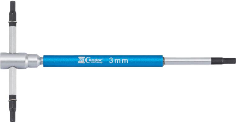 6kant-Stiftschlüssel mit T-Griff 125x65 mm SW 3,0