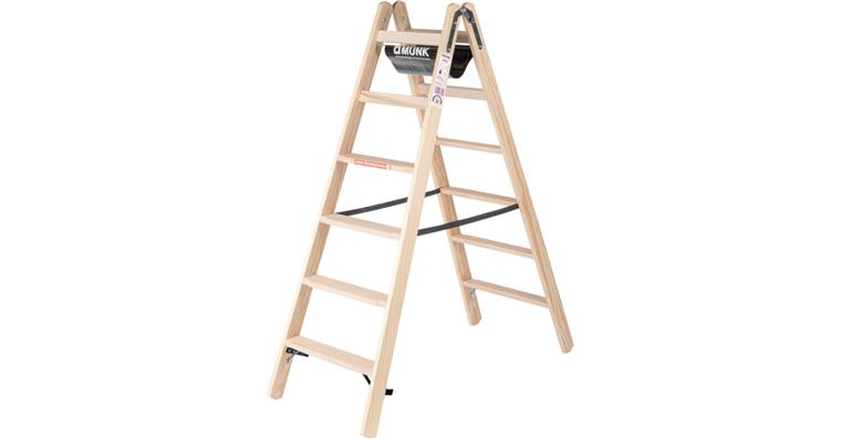 1085881104 Step ladder made of wood 2X6 steps working height 3.00 m