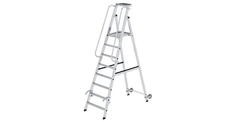 Platform ladder 8 steps including platform platform height 1.84 m