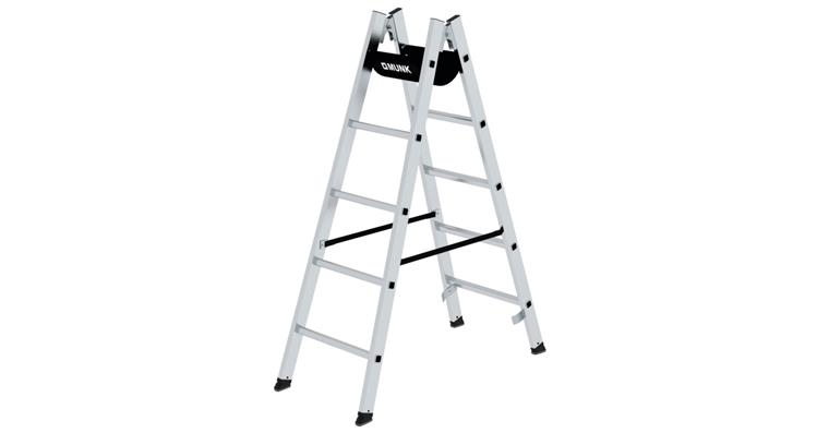 Aluminium-Stehleiter 2x5 Sprossen Arbeitshöhe 2,60 m Leiterlänge 1,50 m