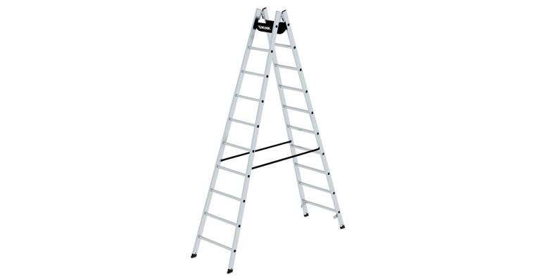 1085856207 Aluminium step ladder 2x10 rungs working height 4.20 m ladder length 2.95 m