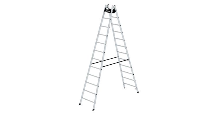 Aluminium-Stehleiter 2x12 Sprossen Arbeitshöhe 4,80 m Leiterlänge 3,51 m